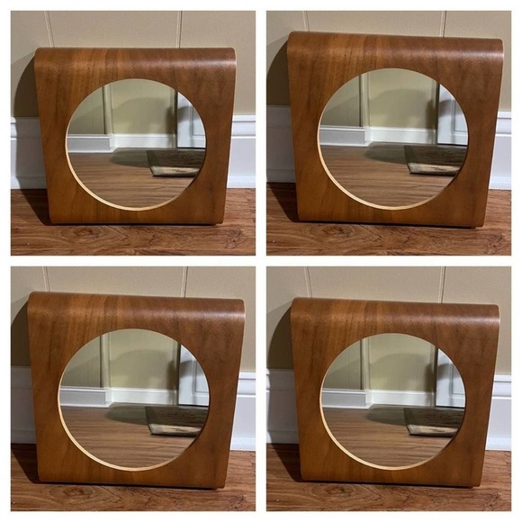 None Accents Nautical Teak Wood Look Set Of 4 Mirrors Poshmark